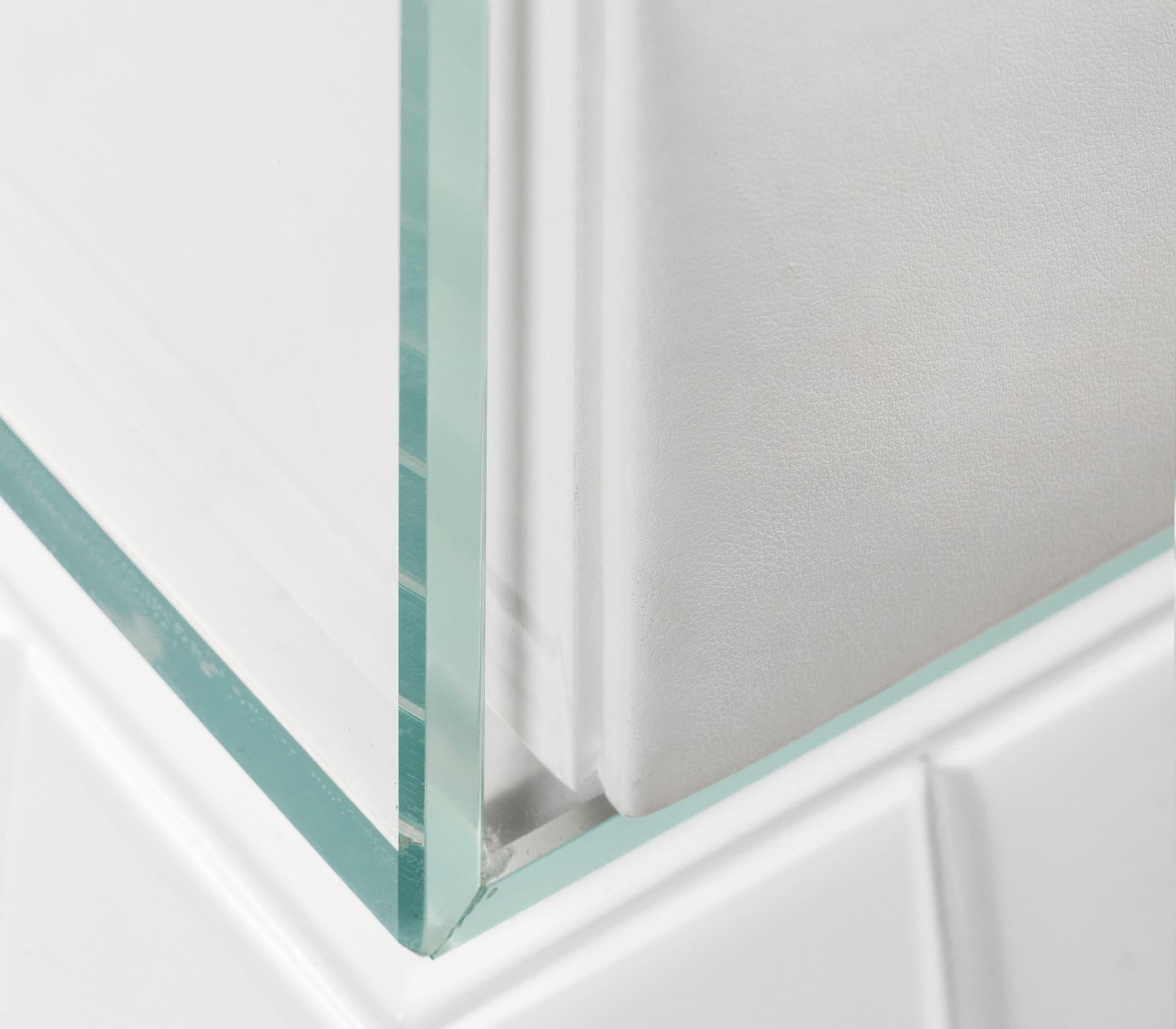 Consolle SOHO White - Legno lavorato a mano, ottone foglia oro e vetro - Boca Do Lobo in vendita 2