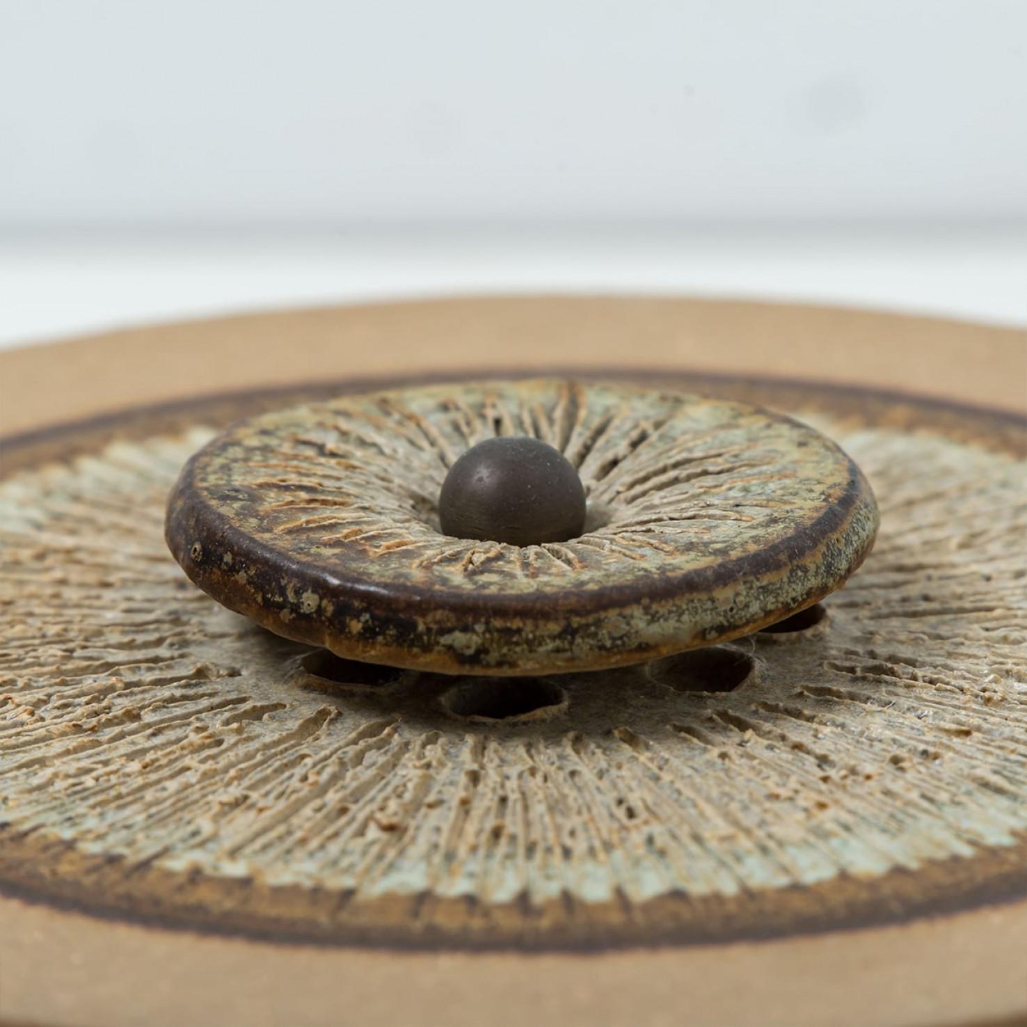 Lampada da parete a dischi di ceramica Soholm, Danimarca, 1970 in vendita 2