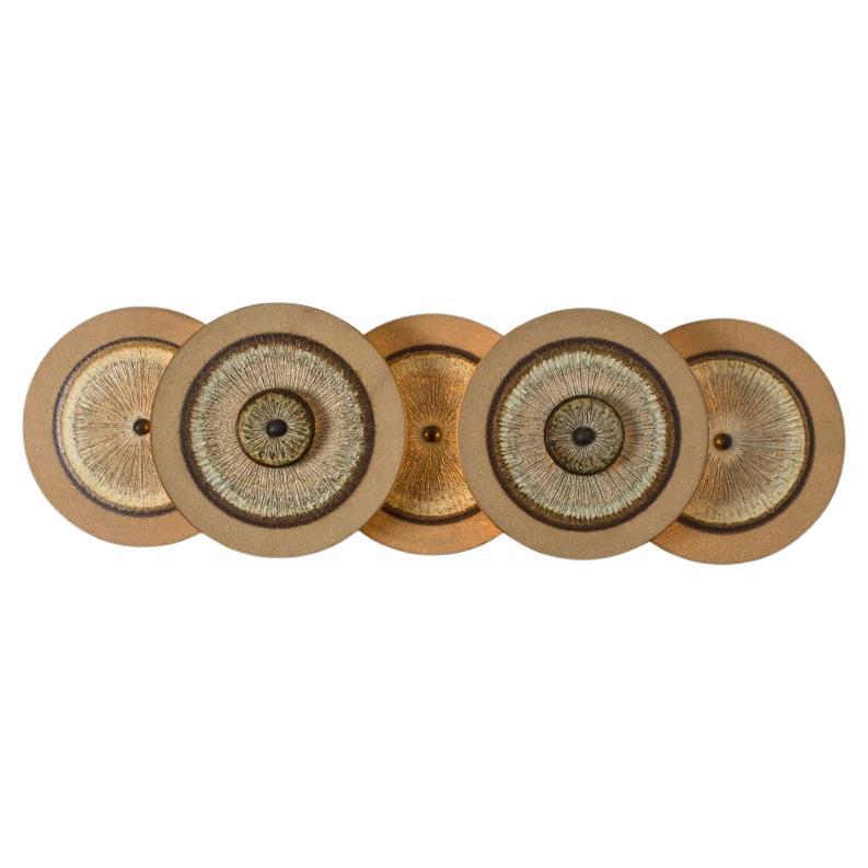 Soholm Ceramic Discs Wall Light, Denmark, 1970 For Sale