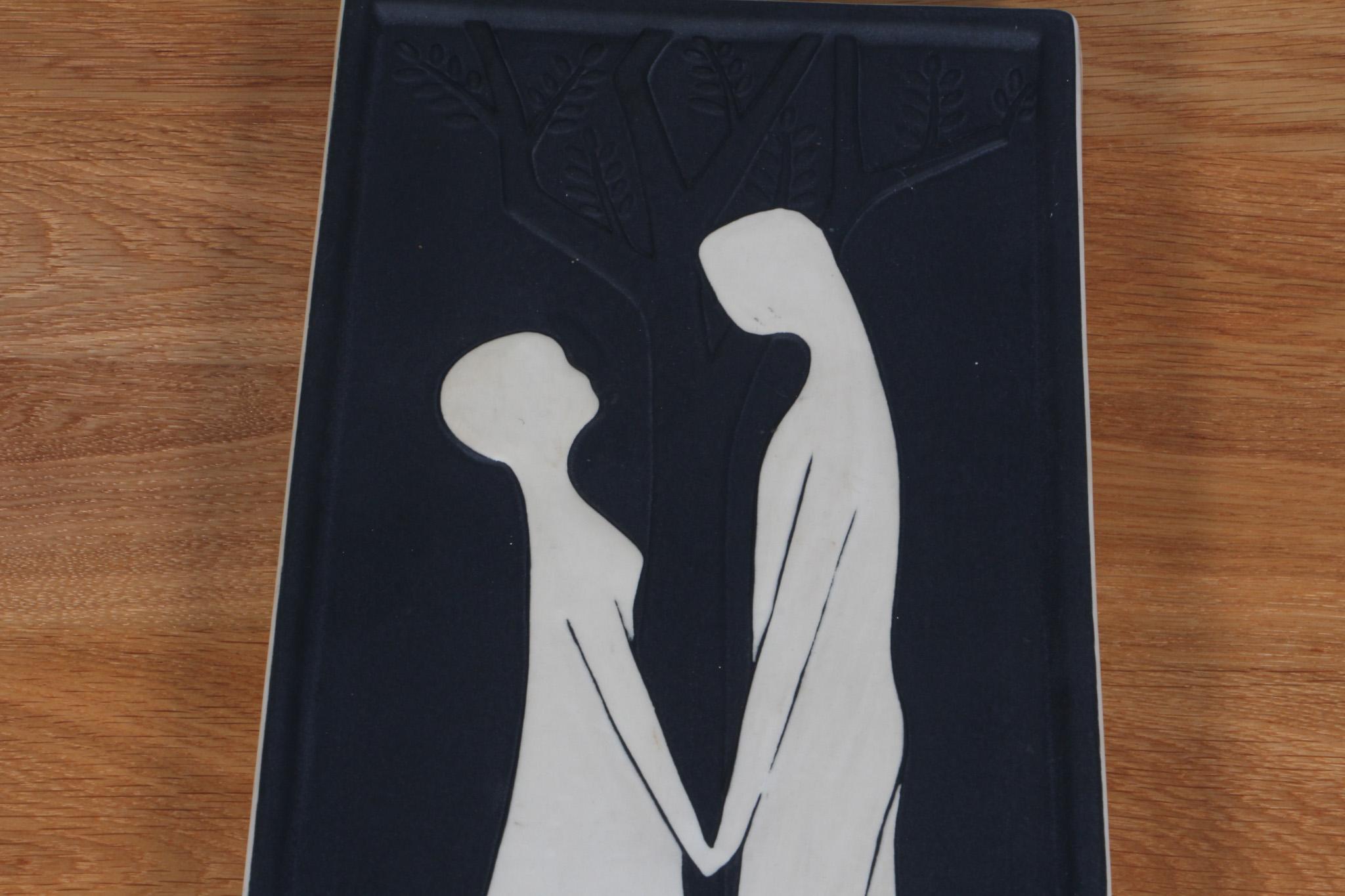Danish Soholm Ceramic Relief by Holm Sorensen 1958, Bornholm, Denmark For Sale