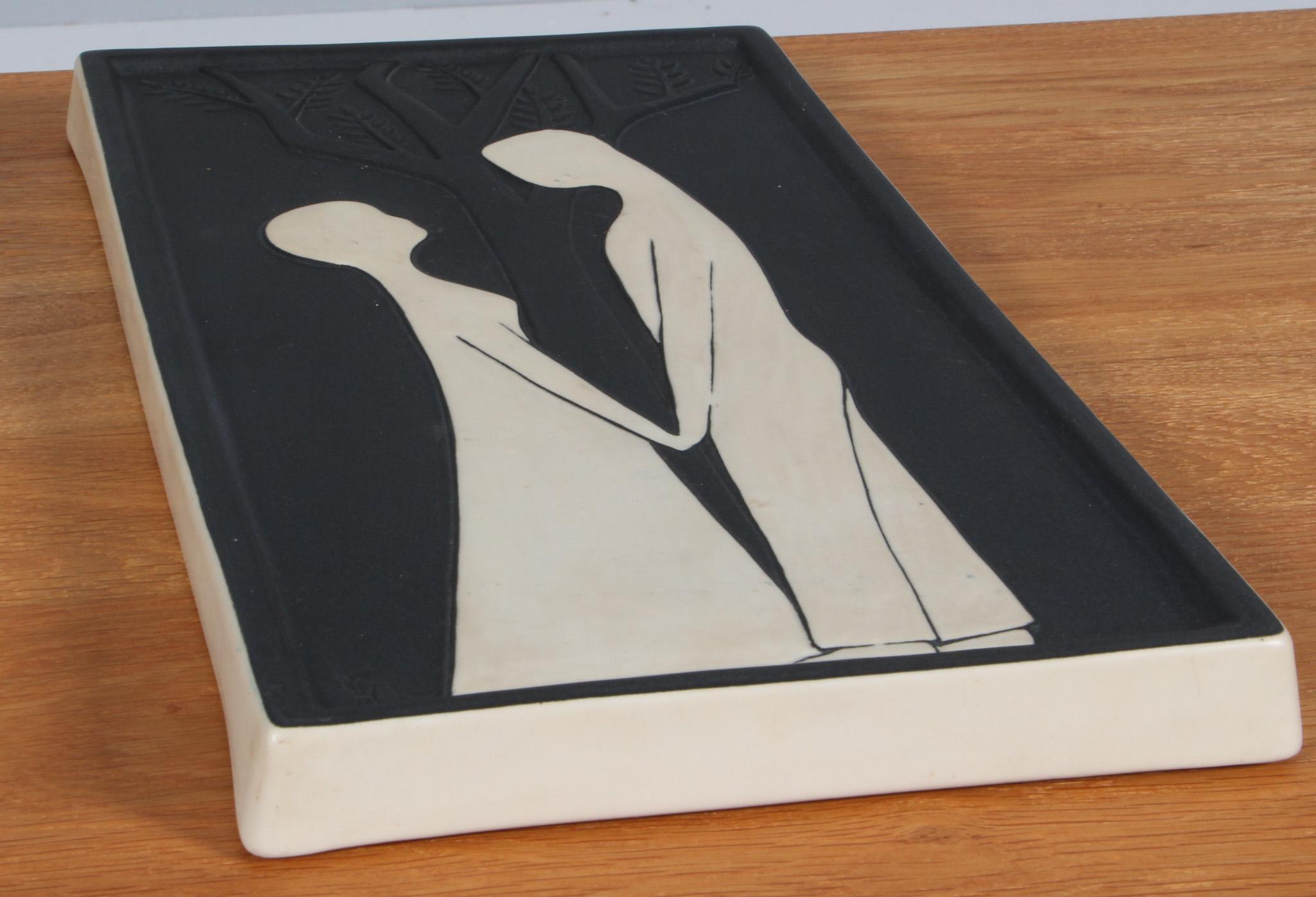 Soholm Ceramic Relief by Holm Sorensen 1958, Bornholm, Denmark In Excellent Condition For Sale In Esbjerg, DK
