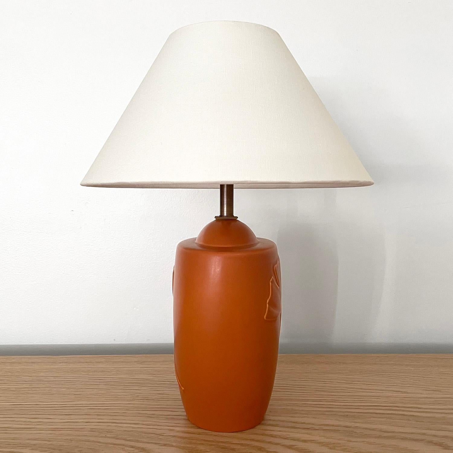 Soholm Danish Stoneware Gingko Leaf Lamp In Good Condition For Sale In Los Angeles, CA