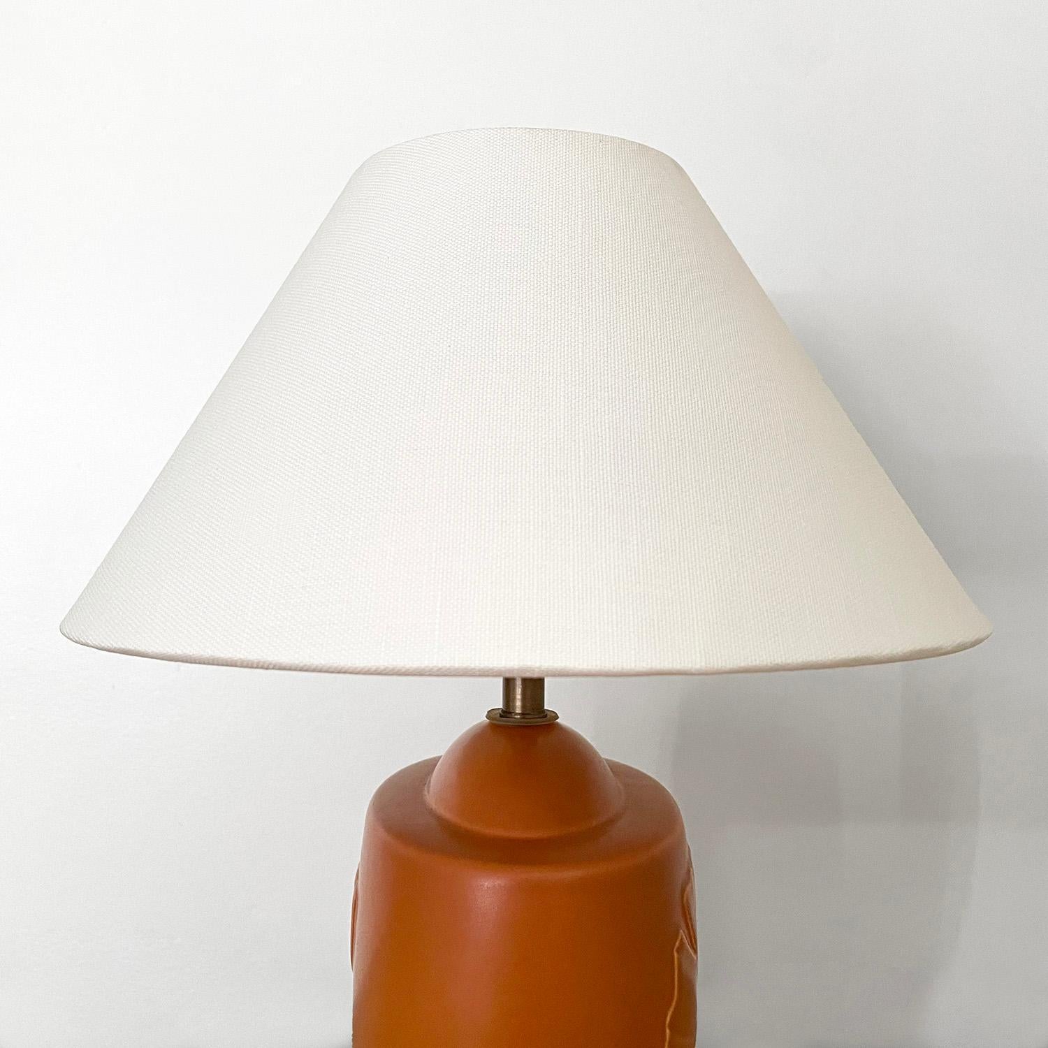Late 20th Century Soholm Danish Stoneware Gingko Leaf Lamp For Sale