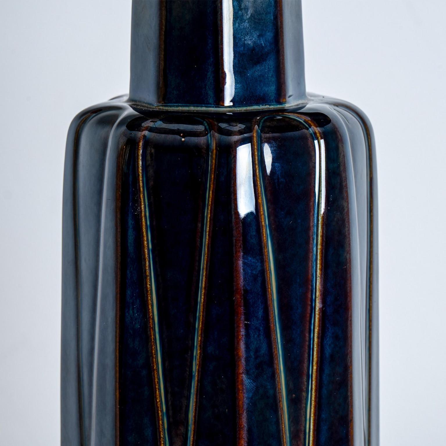 Mid-Century Modern Soholm Lamp with New Silk Custom Made Lampshade René Houben, 1960s For Sale