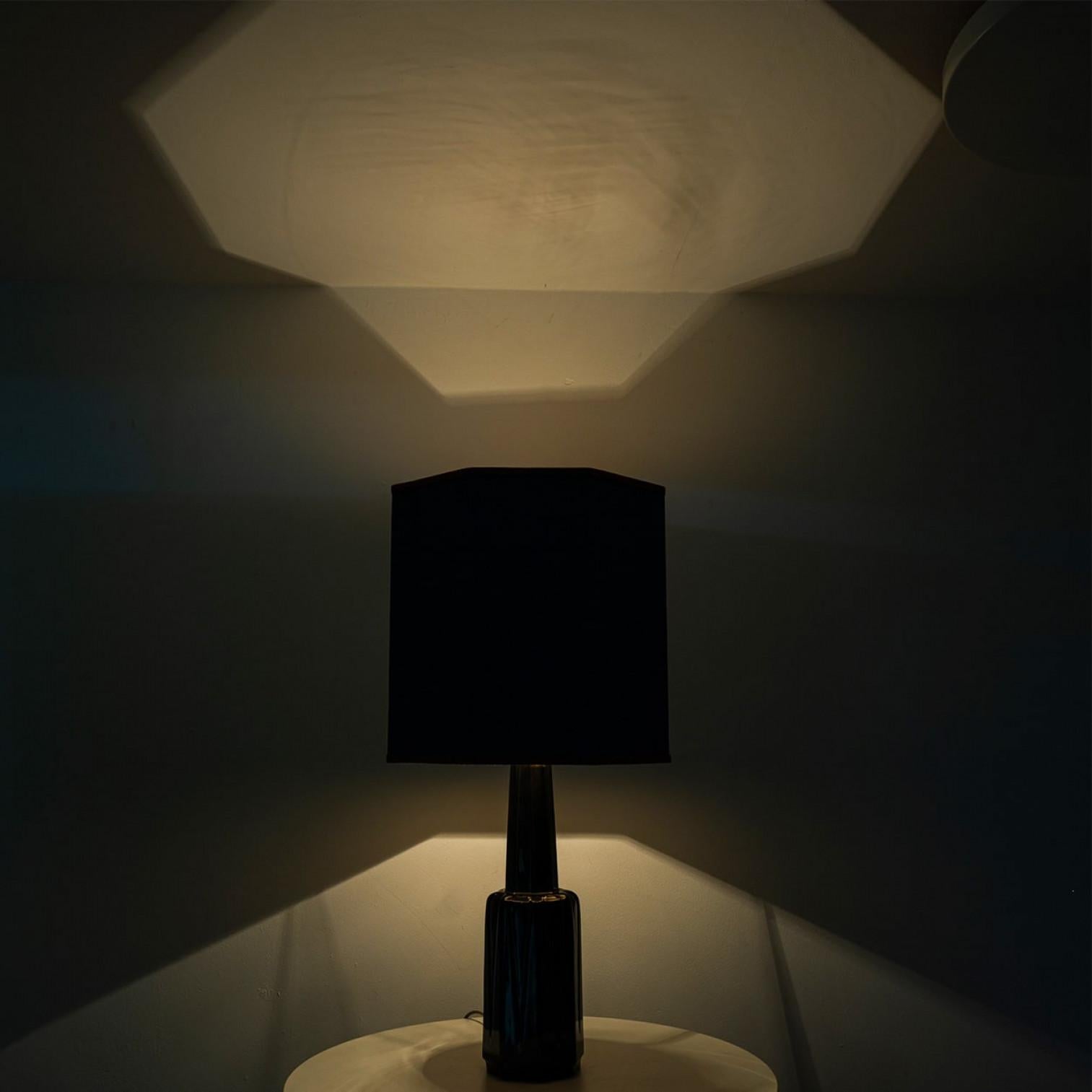 Soholm Lamp with New Silk Custom Made Lampshade René Houben, 1960s Bon état - En vente à Rijssen, NL