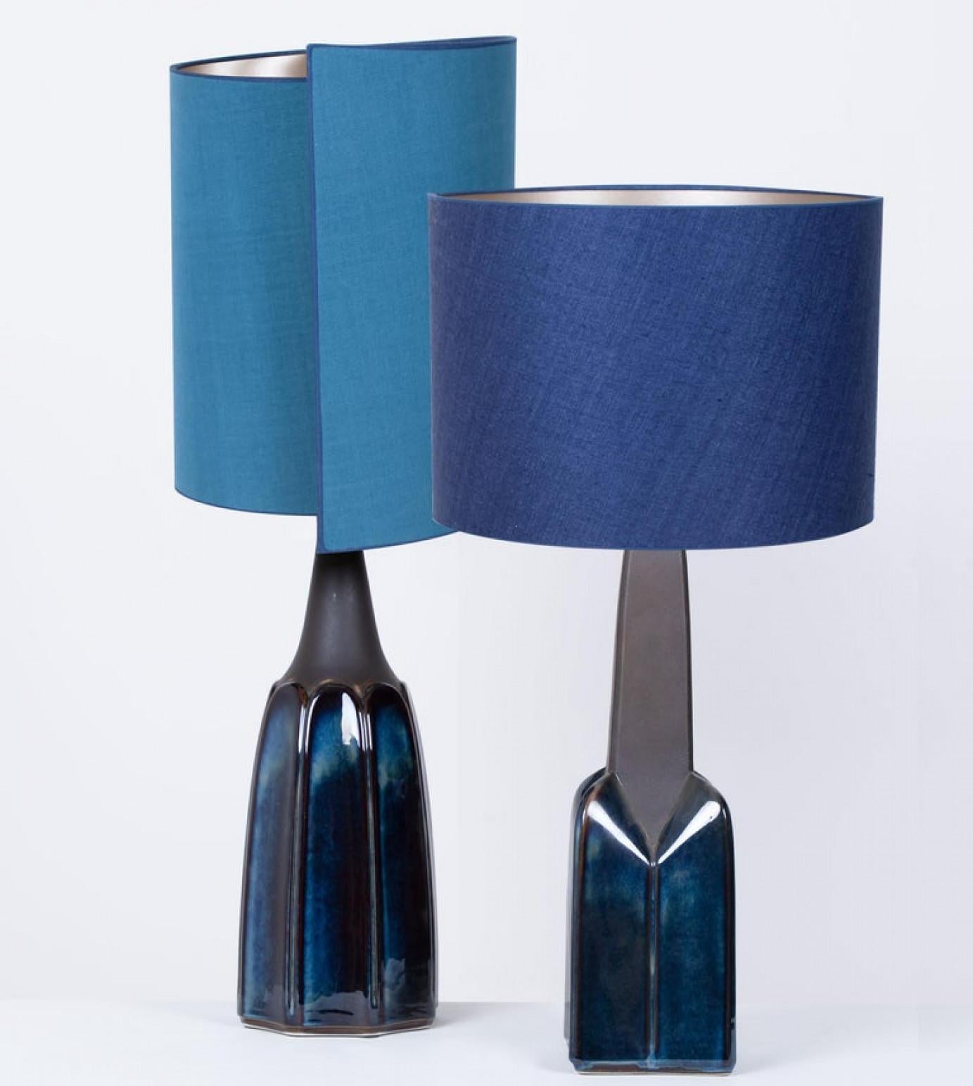Metal Soholm Lamp with New Silk Custom Made Lampshade René Houben, 1960s For Sale