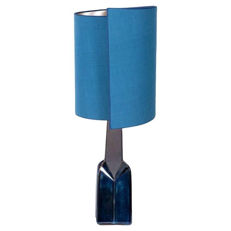 Soholm-Lampe mit maßgefertigtem Lampenschirm aus neuer Seide René Houben, 1960er Jahre im Angebot