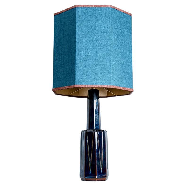 Soholm Lamp with New Silk Custom Made Lampshade René Houben, 1960s For Sale