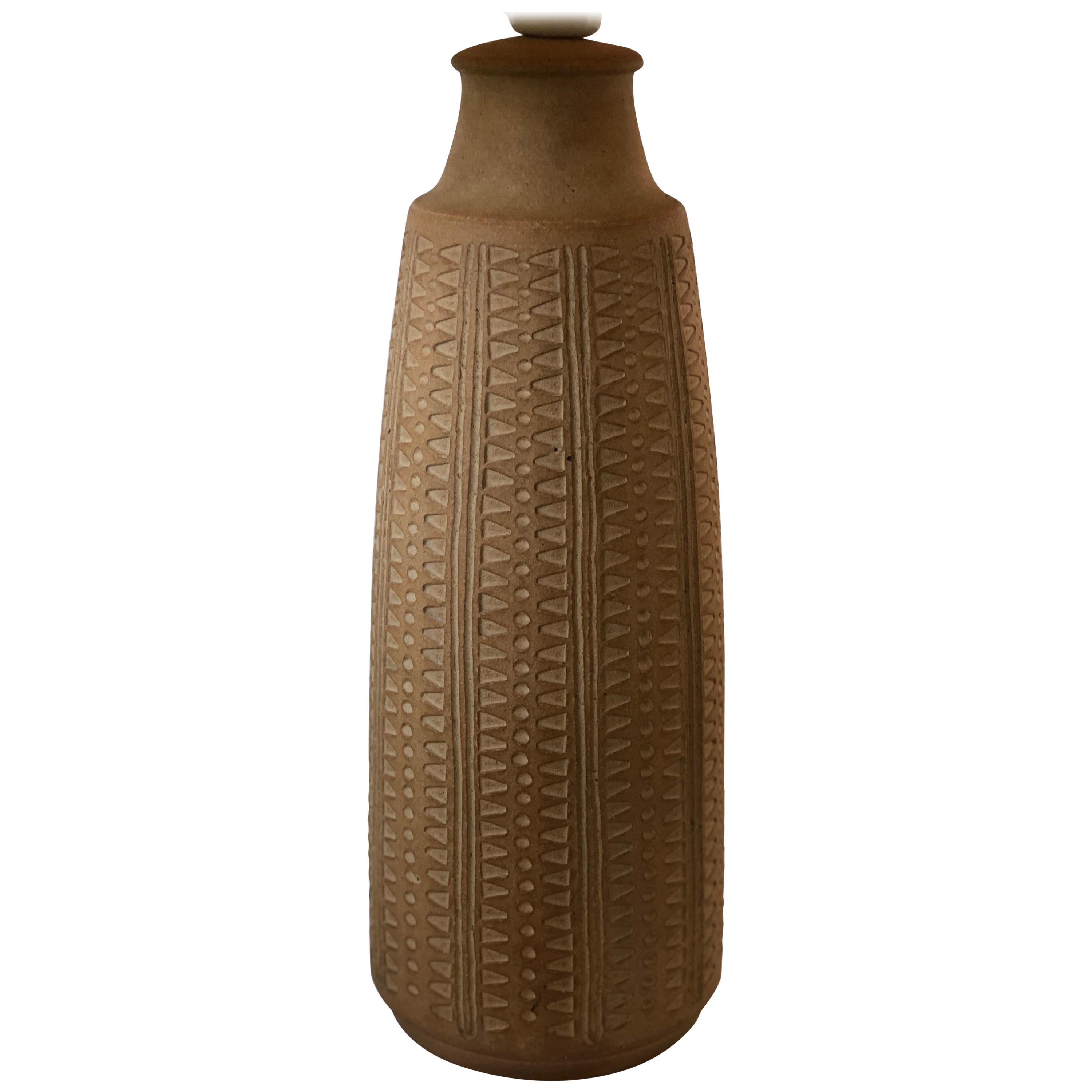 Soholm Large Terracotta Table Lamp For Sale
