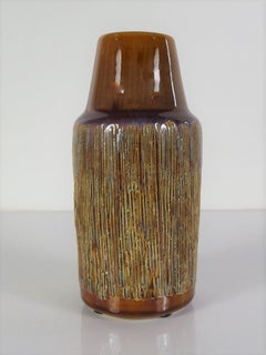 Soholm Sgraffito Earthenware Pottery Vase Denmark 1960s