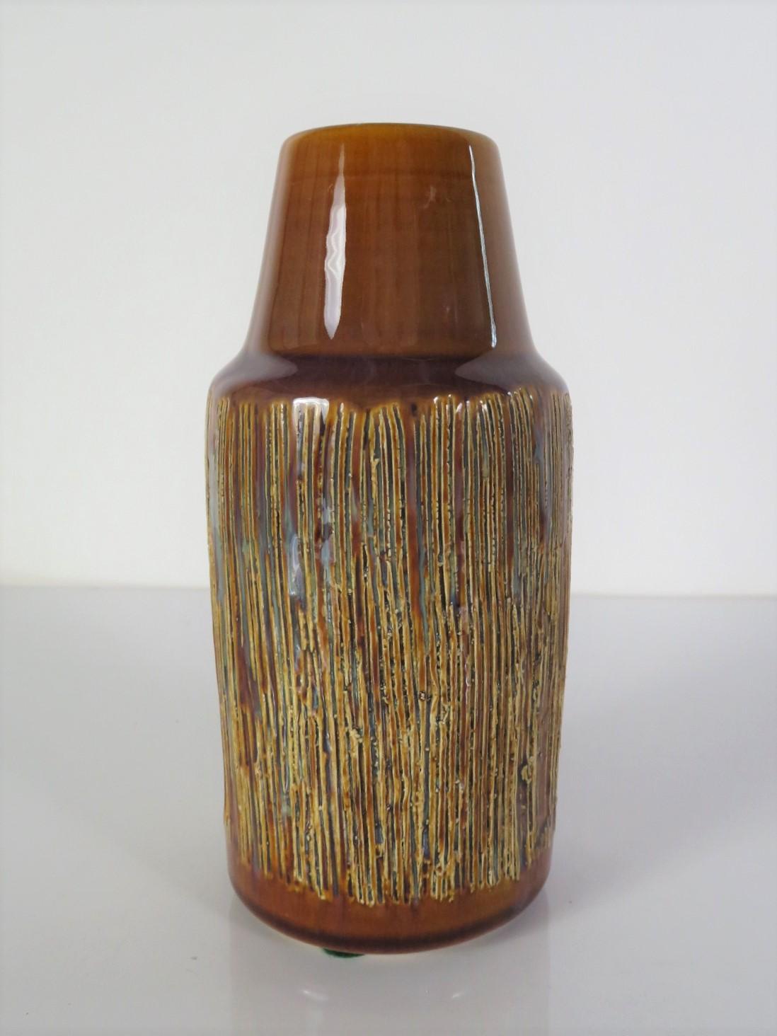 Soholm Sgraffito Earthenware Pottery Vase Denmark 1960s In Good Condition In Miami, FL