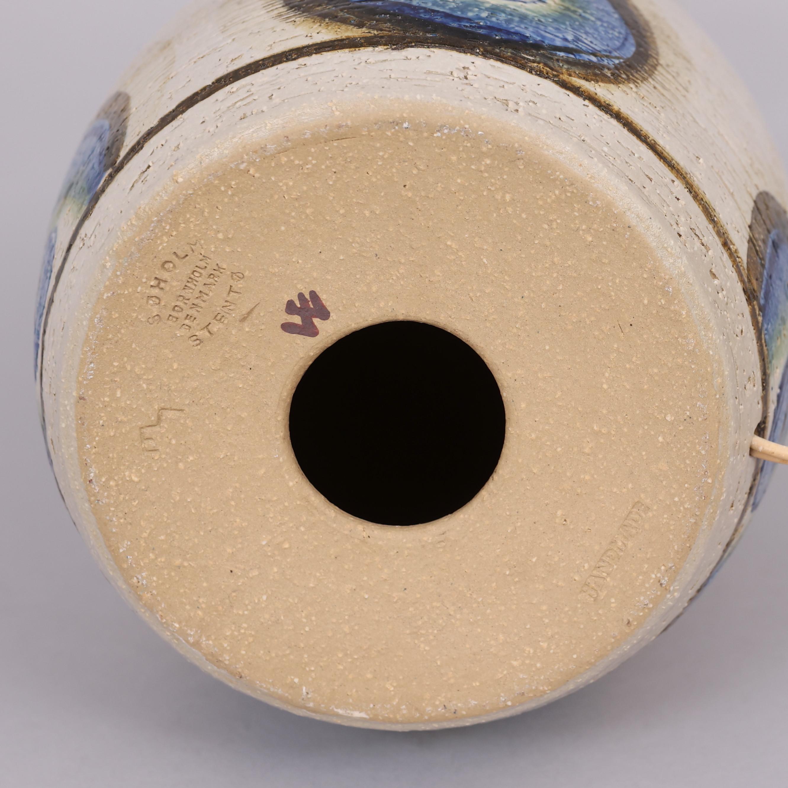Danois lampe à poser en céramique émaillée faite à la main par Soholm Danemark 1960 estampillée en vente