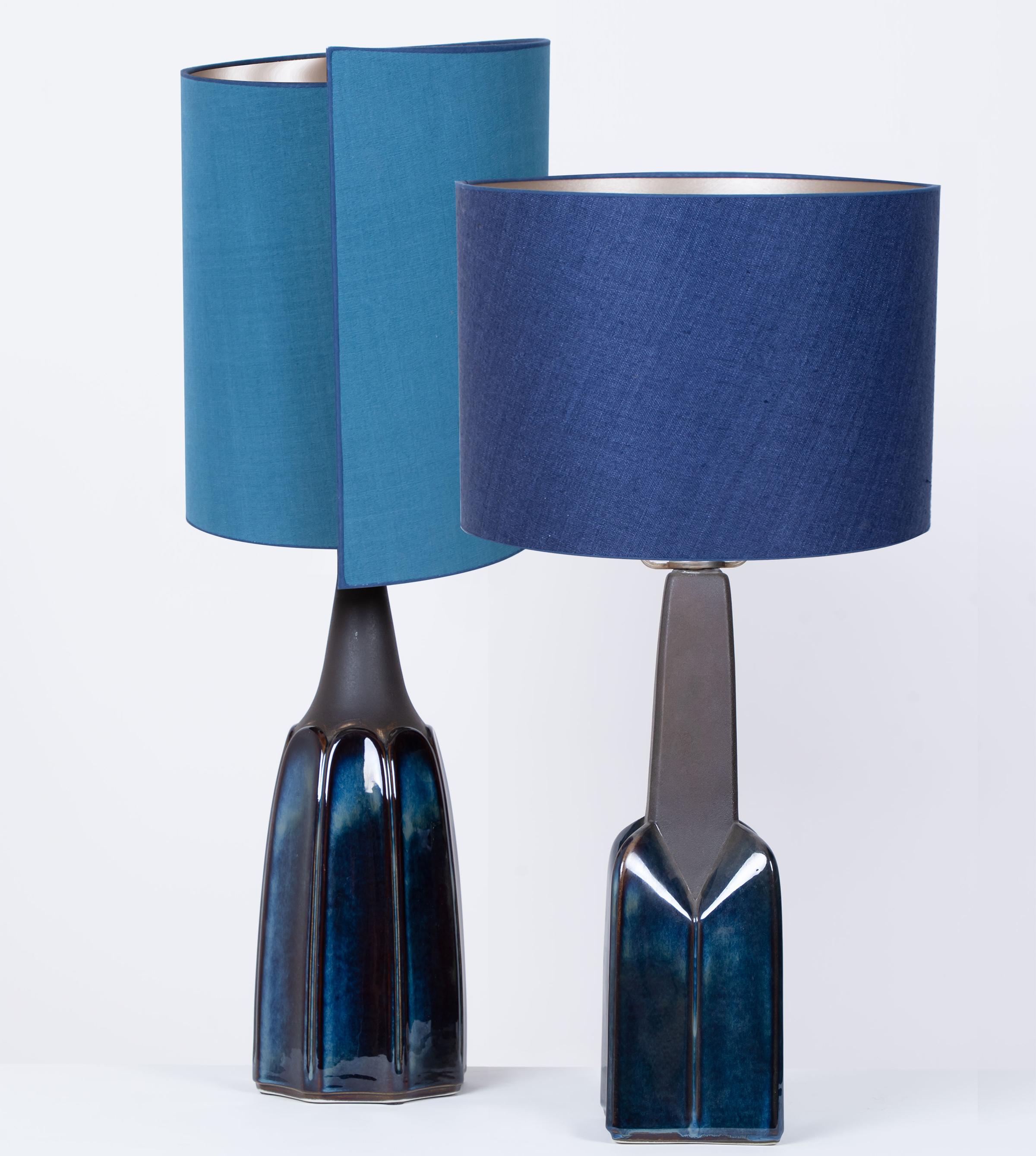 Soholm Table Lamp with New Silk Custom Made Lampshade René Houben For Sale 2