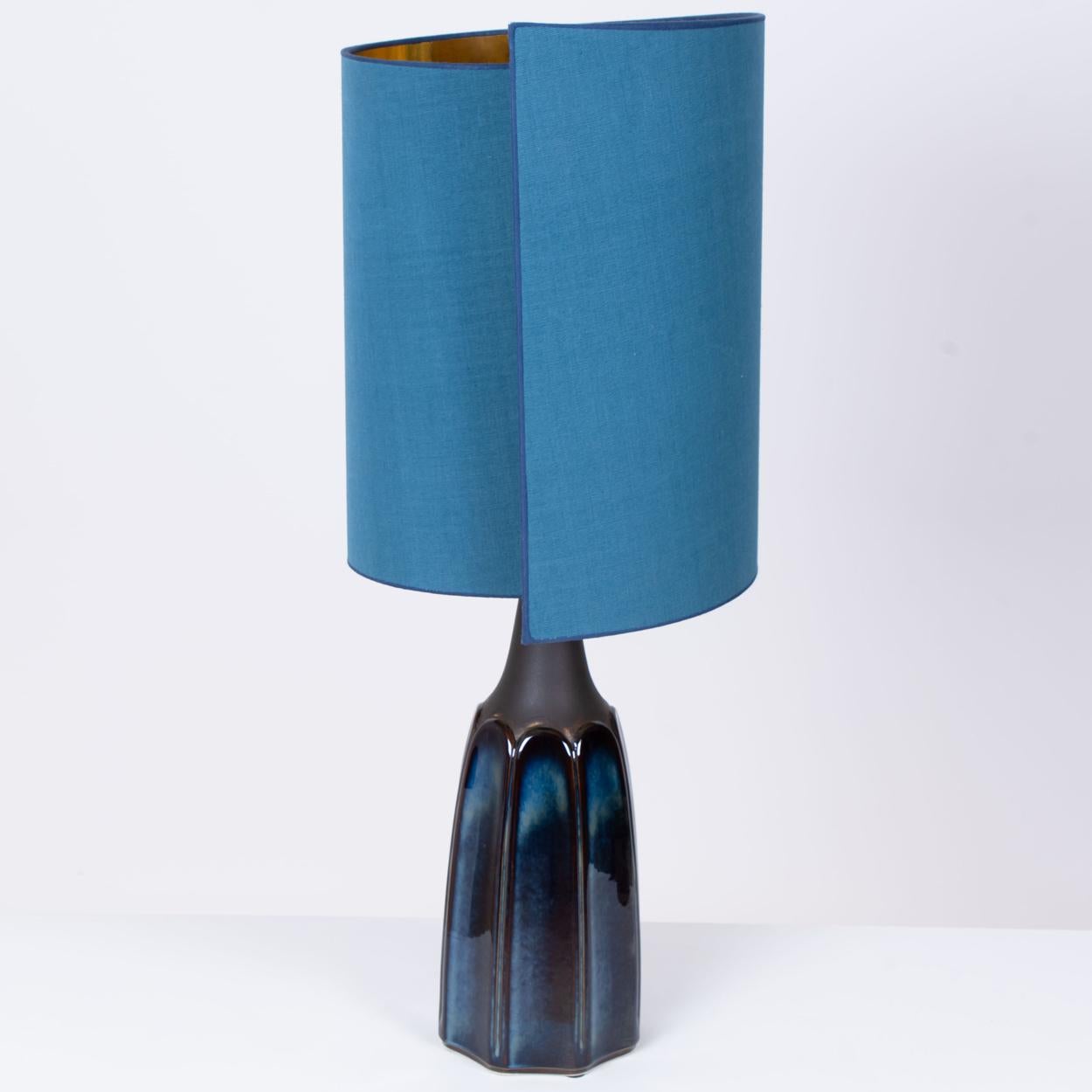 20th Century Soholm Table Lamp with New Silk Custom Made Lampshade René Houben For Sale