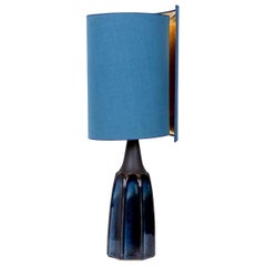 Vintage Soholm Table Lamp with New Silk Custom Made Lampshade René Houben