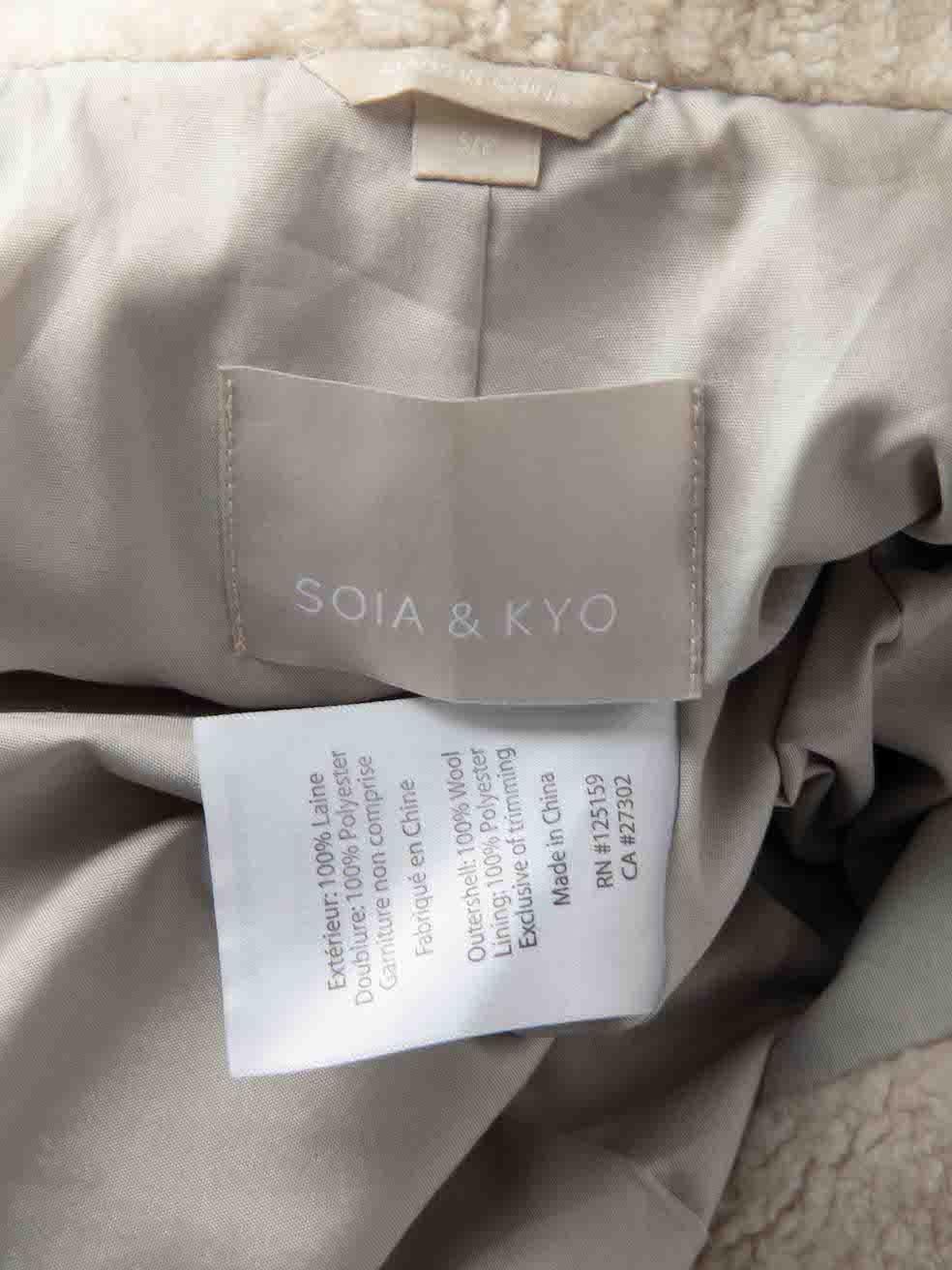 Women's Soia & Kyo Ecru Wool Vest Size S For Sale