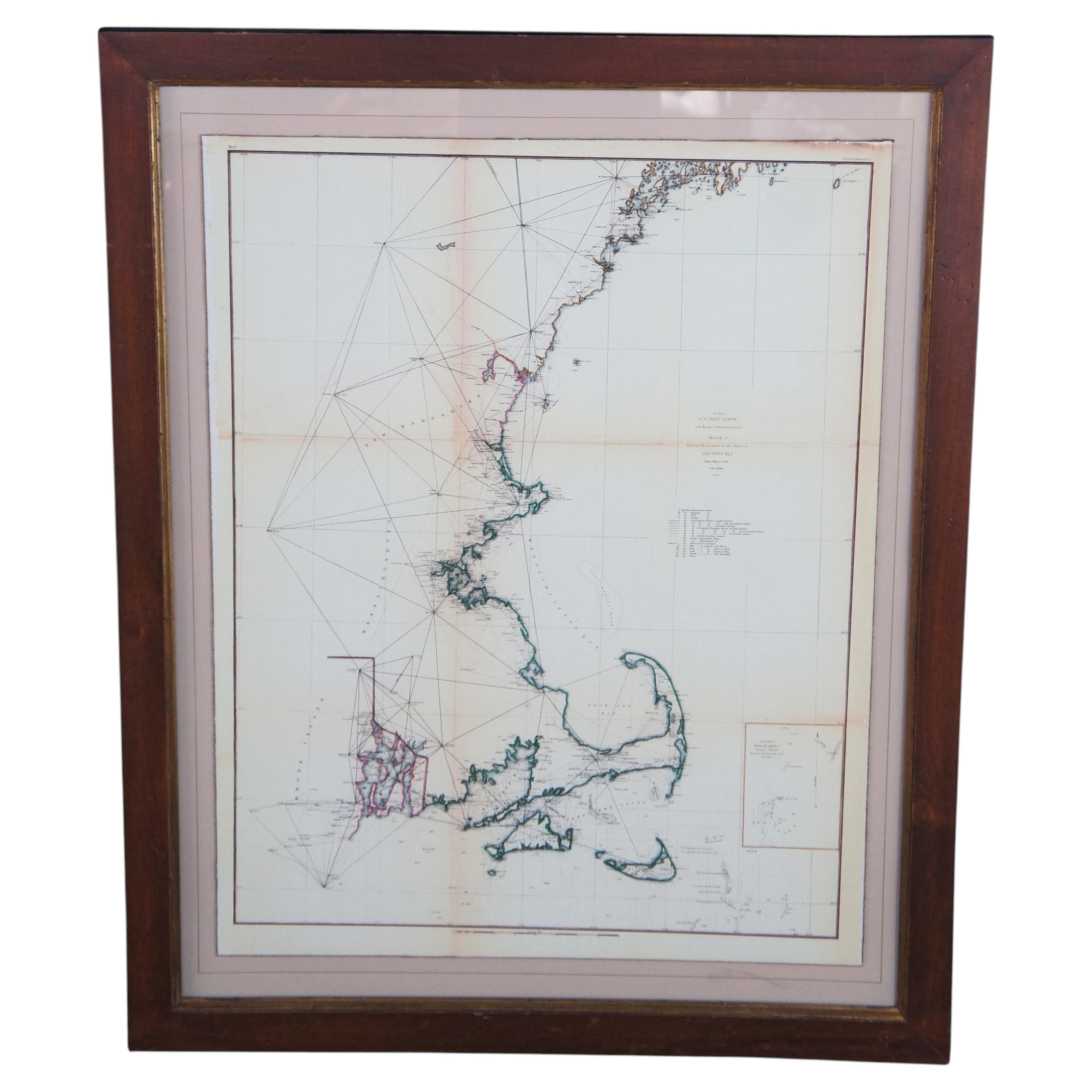 Soicher Marin American Navigational Chart Survey Map of East Coast