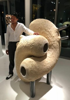 Atang Tshikare designed Soil Cabinet Sculpture with Wooden Legs