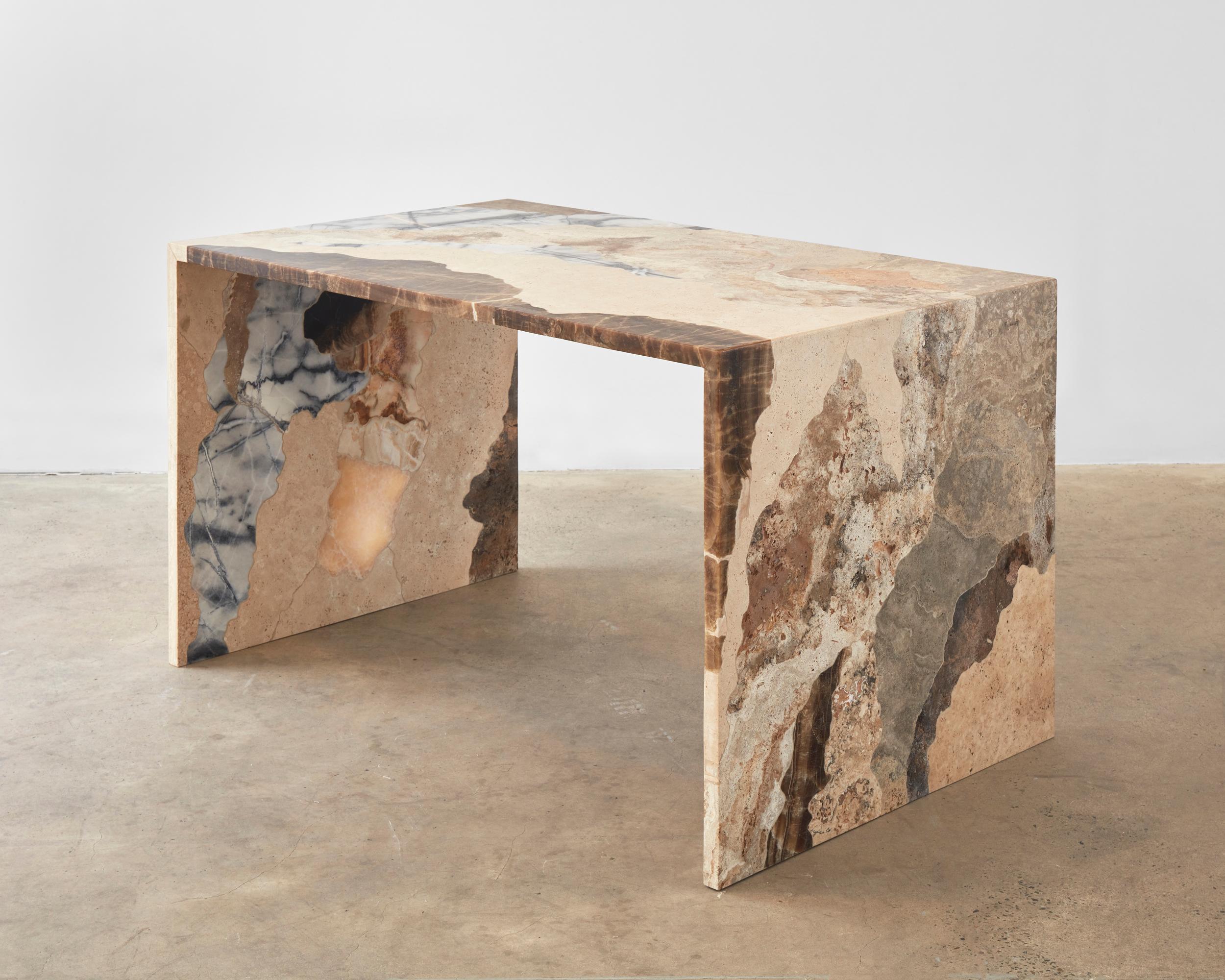 Hand-Carved Soil Map N°1 Table by Estudio Rafael Freyre For Sale