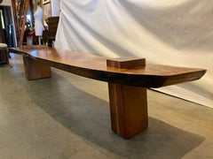 Solid French Walnut Live Edge Bench