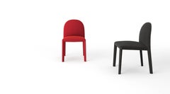 Soiree Chair with Stitch Detail in Red by Oscar and Gabriele Buratti for Driade