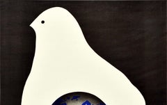 Original Vintage Poster Peace Everyone's Business Caring Hand Dove Design USSR