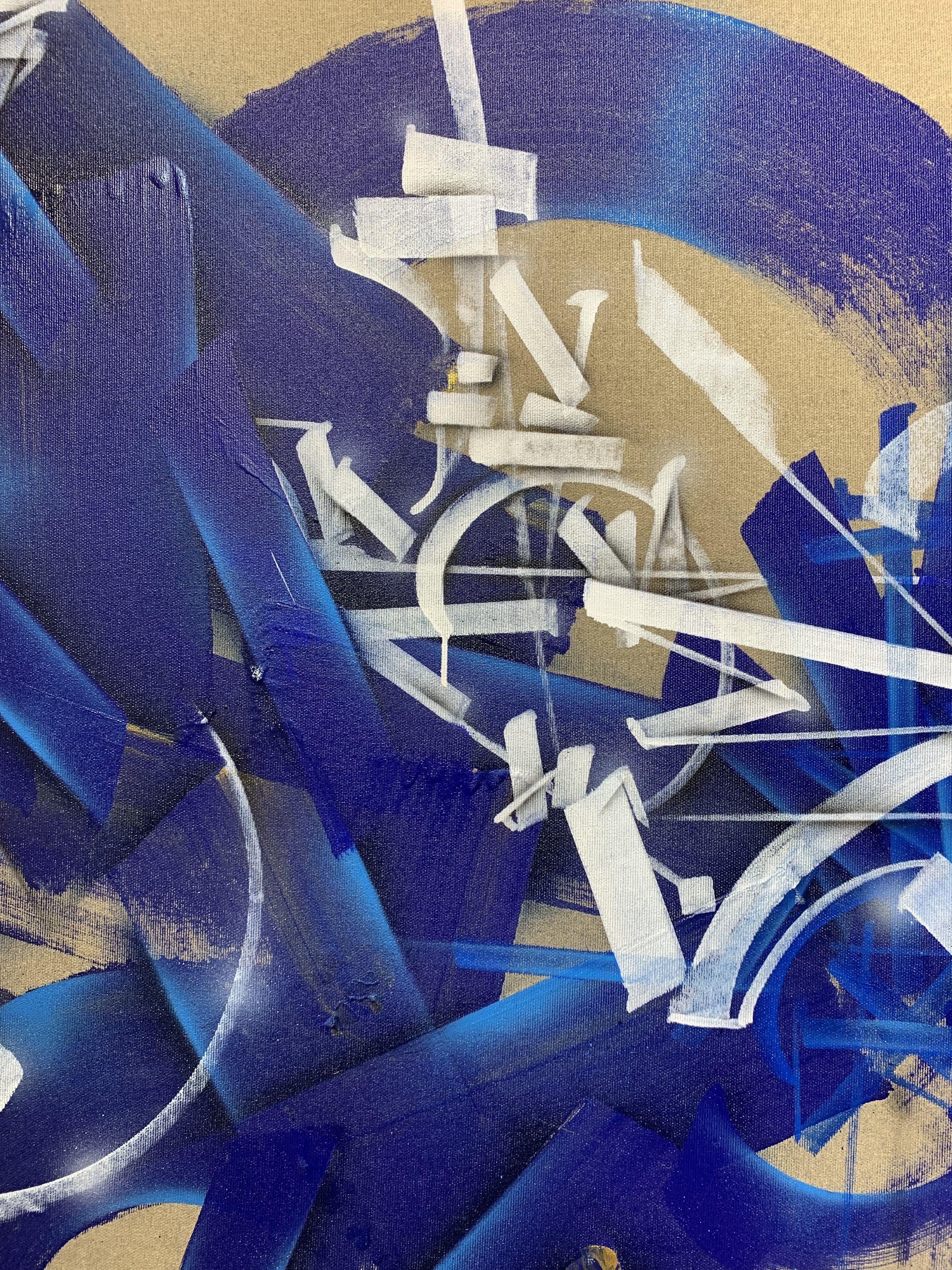 DMVT 2904, Abstraktion und kalligrafische Kunst des französischen Straßenkünstlers SOKLAK im Angebot 3