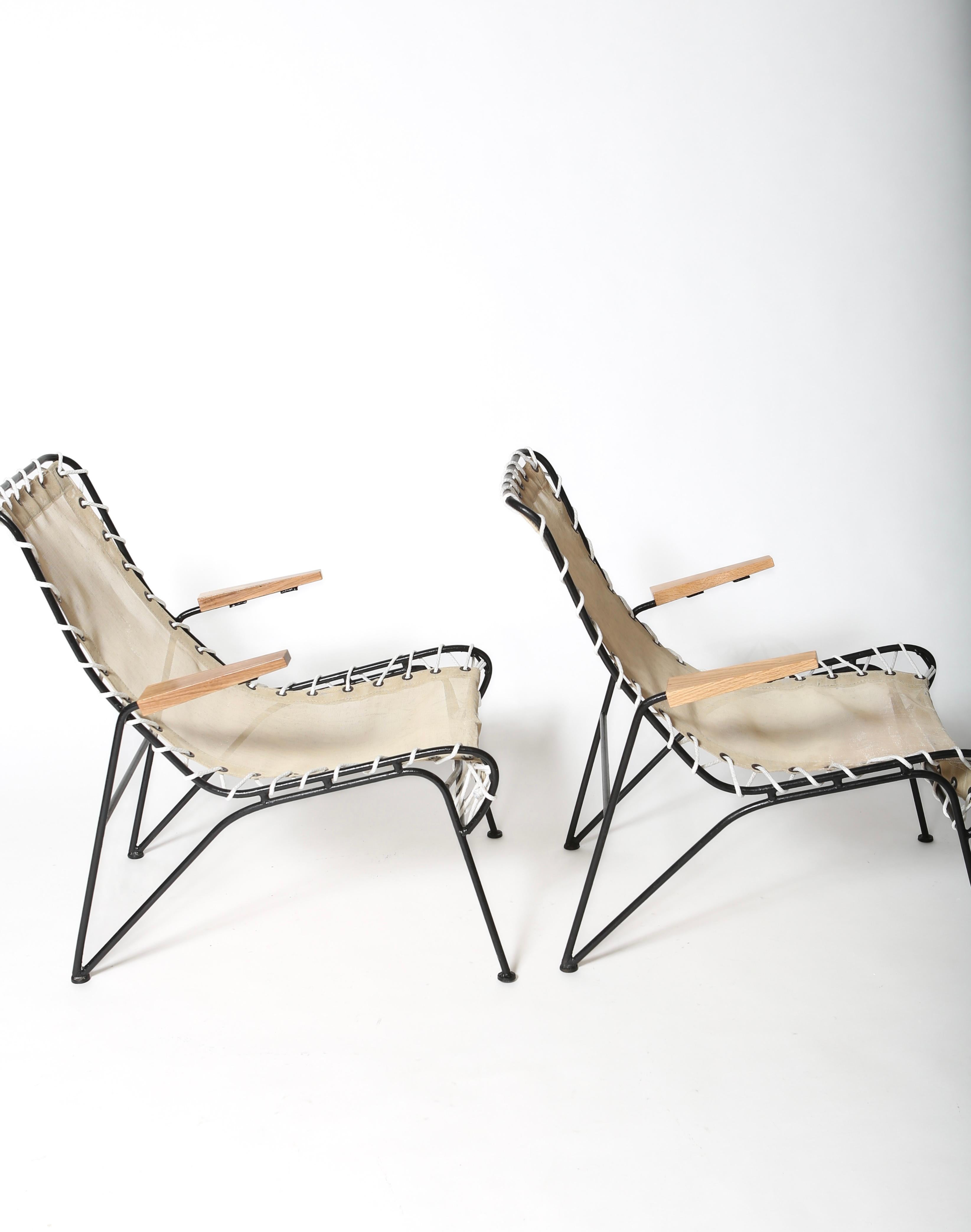 American Sol-Air Lounge Chairs by Pipsan Saarinen-Swanson for Fick’s Reed