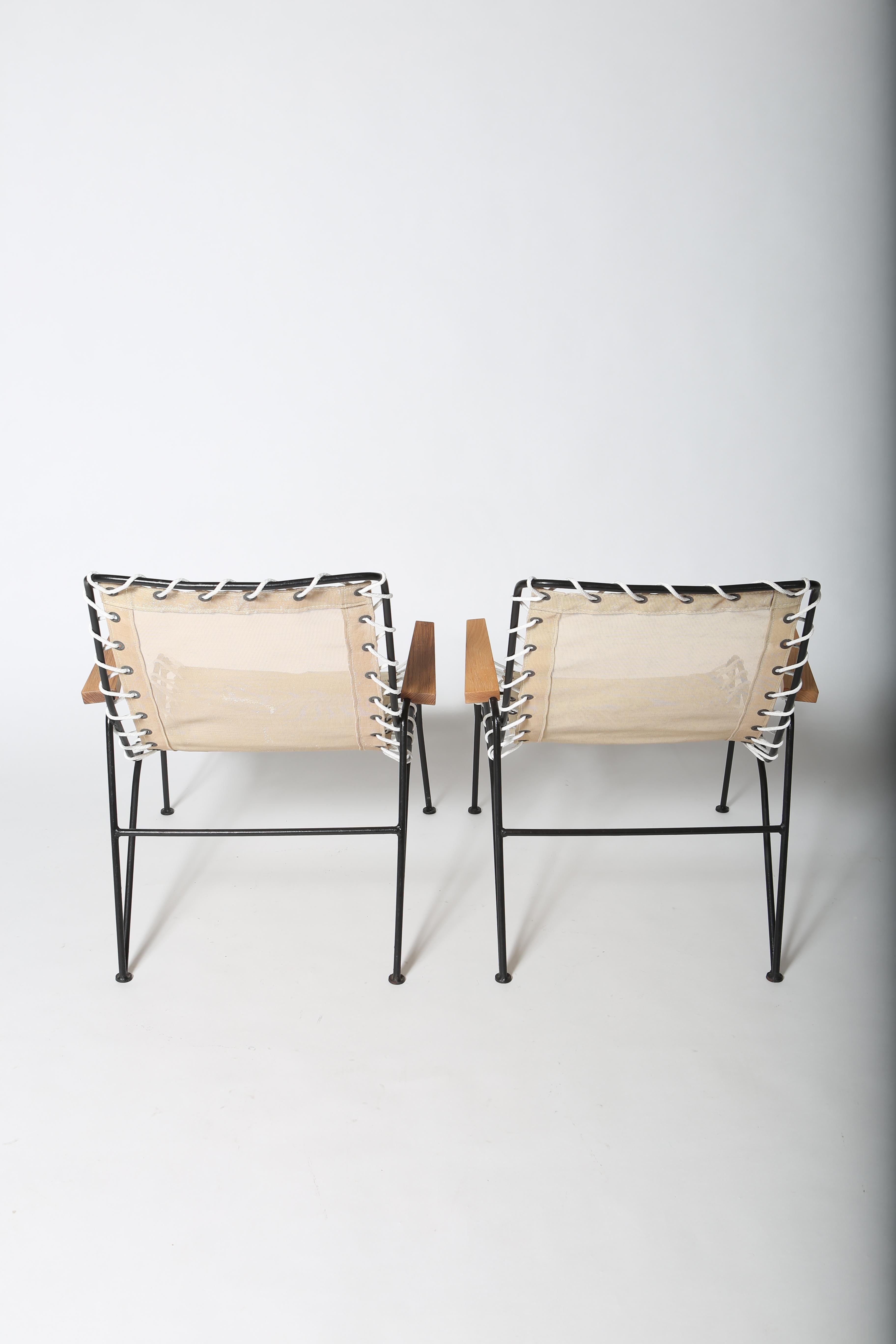 Sol-Air Lounge Chairs by Pipsan Saarinen-Swanson for Fick’s Reed In Good Condition In Portland, OR