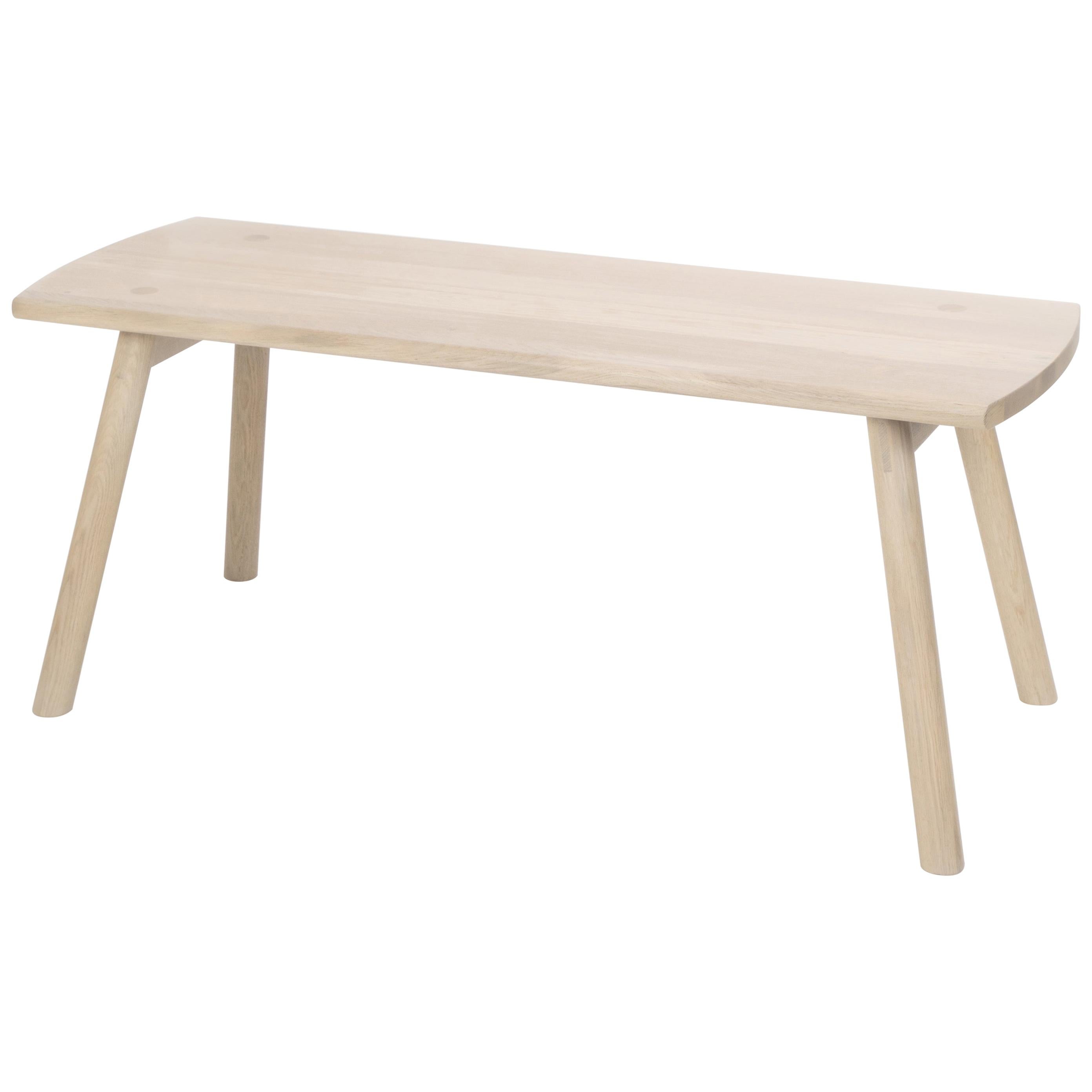Sol Bench by Sun at Six, Nude Minimalist Bench in Oak Wood