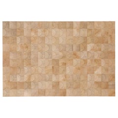 Alfombra de piel de vaca Inspirada en California Sol Biscotti