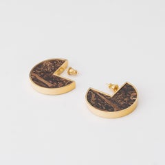 Sol Earrings in 24k Gold Plated Brass and Grape Stalk by VIKA TONU x MATTER