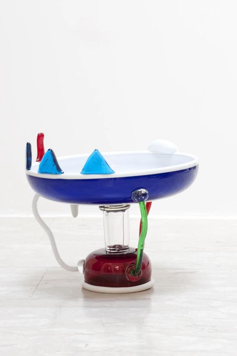 Modern Sol Glass Fruit Bowl, by Ettore Sottsass from Memphis Milano For Sale