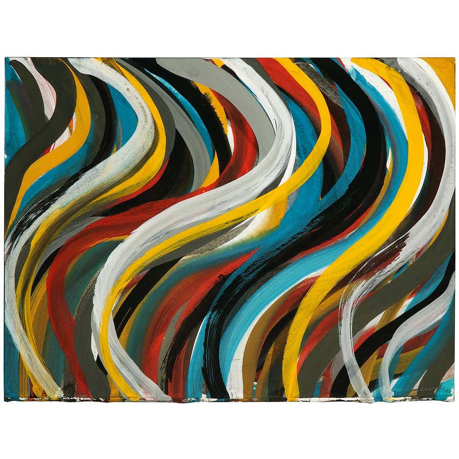 Untitled (1995). Gouache on paper by Sol Lewitt