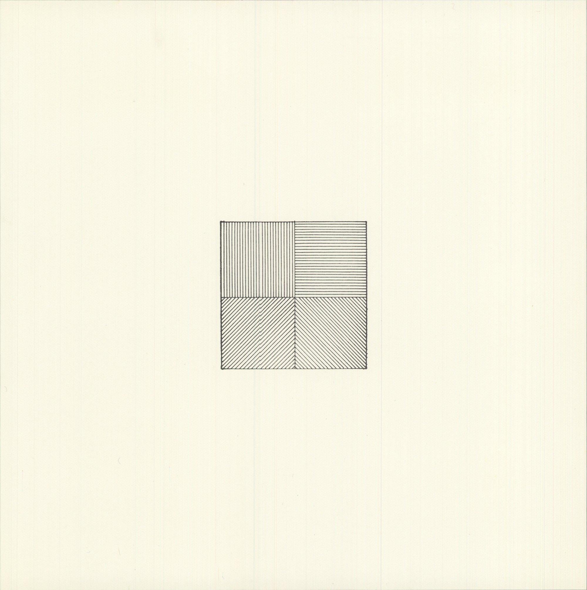 1976 Sol Lewitt 'Lines in Four Directions' Abstract USA Offset Lithograph - Print by Sol LeWitt