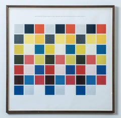 20th Century Lines and color Color Screen Print