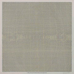 Blue grid, red circles - Original Silkscreen by Sol Lewitt - 1972