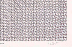 Black Grid, Yellow Circles, Red and Blue Arcs - Lithograph by Sol Lewitt - 1970s