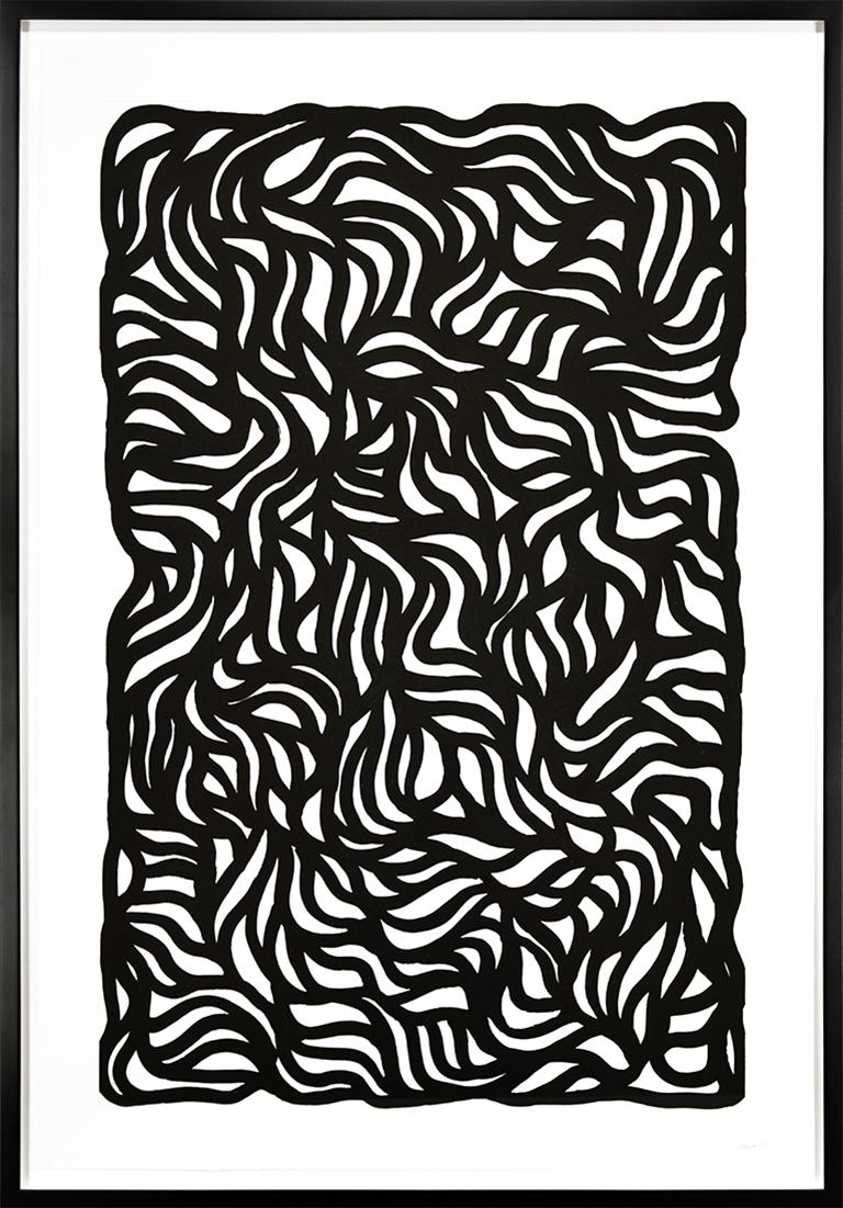 Black loops & Curves No. 1 - Print by Sol LeWitt