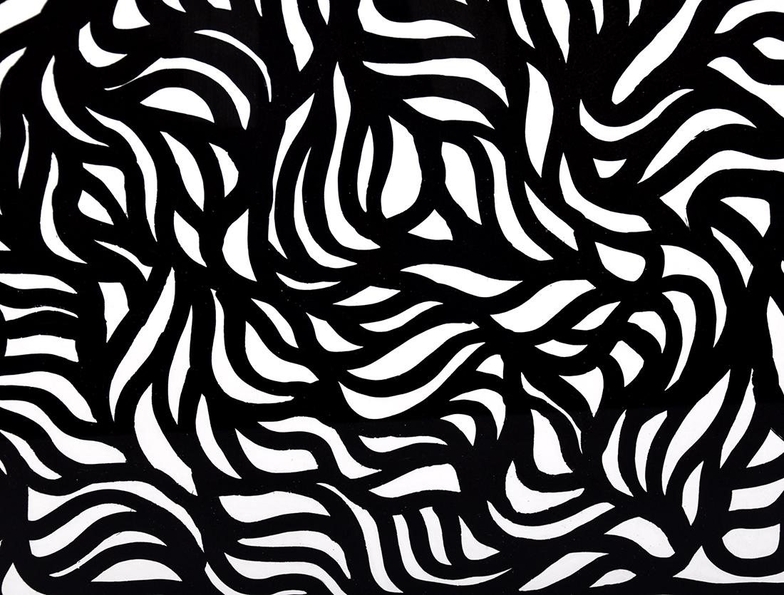 Black loops & Curves No. 1 - Conceptual Print by Sol LeWitt