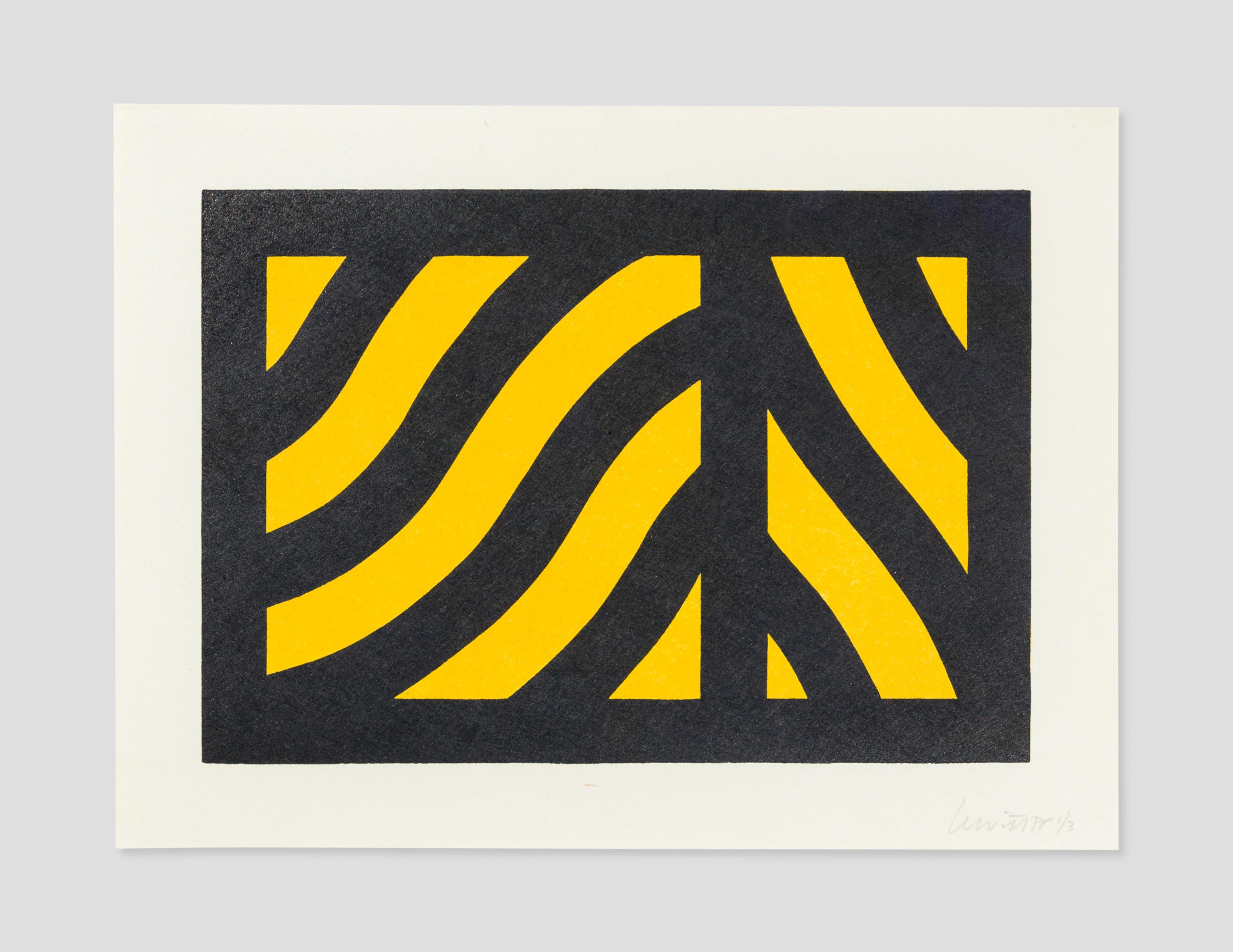 Curvy Bands Portfolio - Abstract Expressionist Print by Sol LeWitt