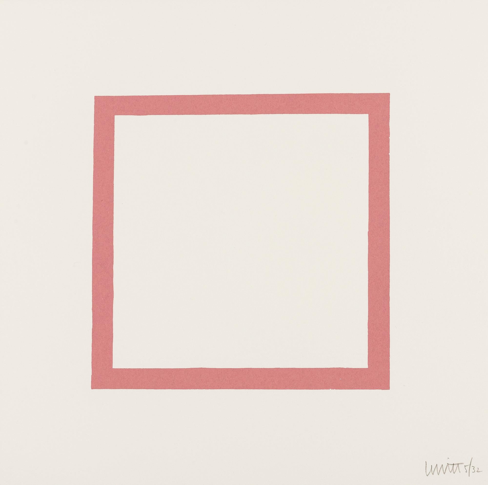 Five geometric figures in five colors, Screen Print, Contemporary by Sol LeWitt 1