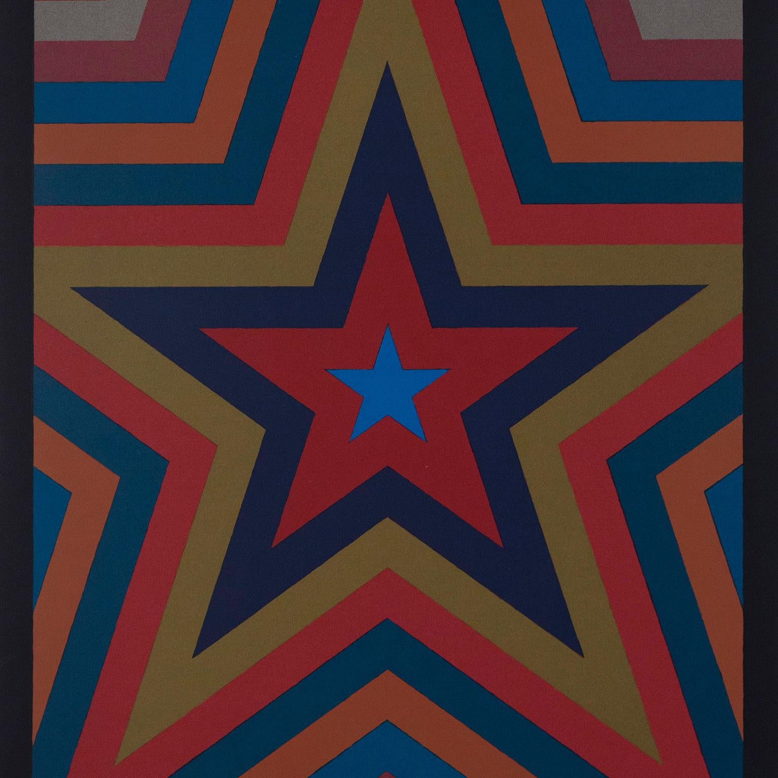 Five Pointed Star with Color Bands - Print by Sol LeWitt