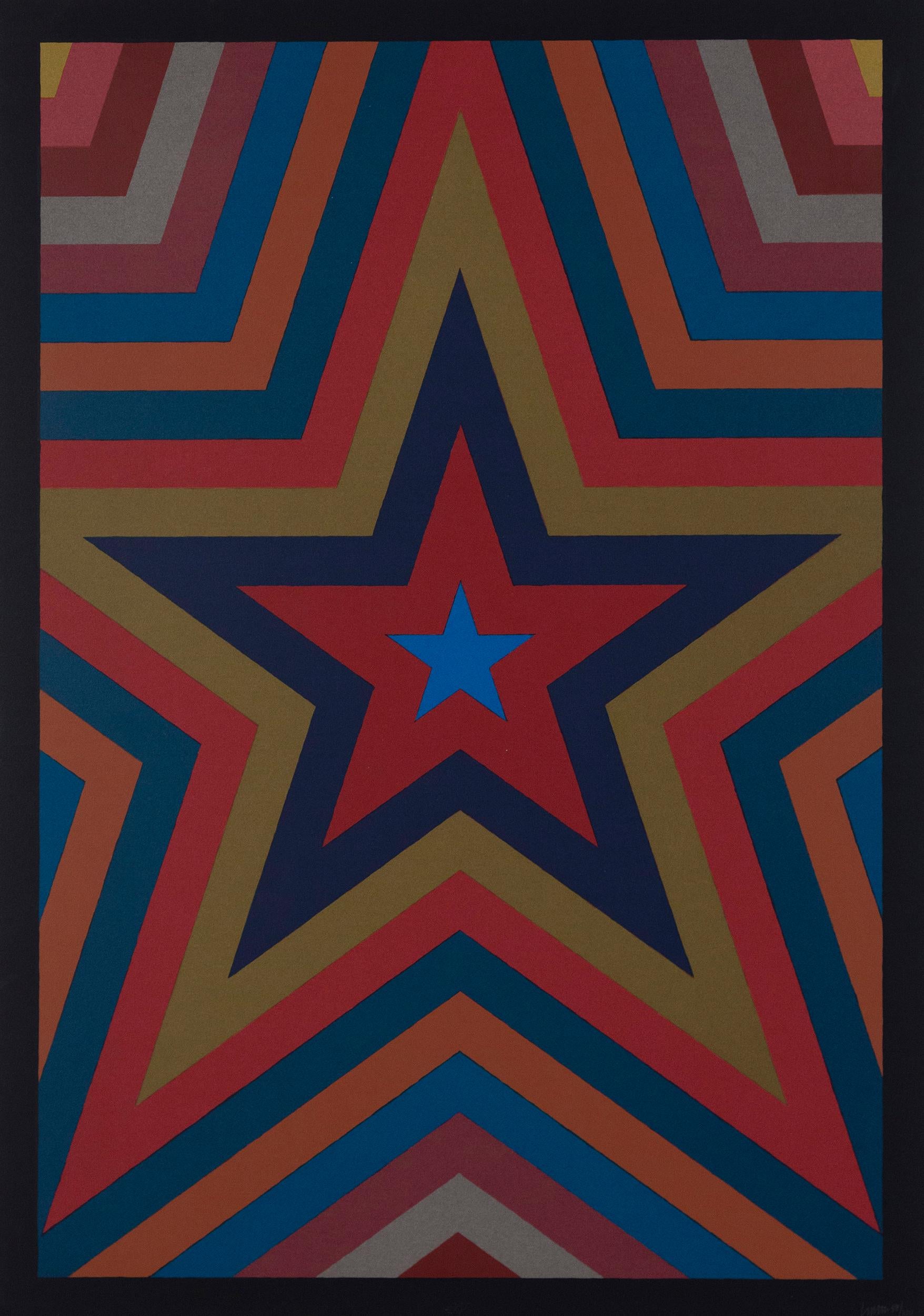 Five Pointed Star with Color Bands 3