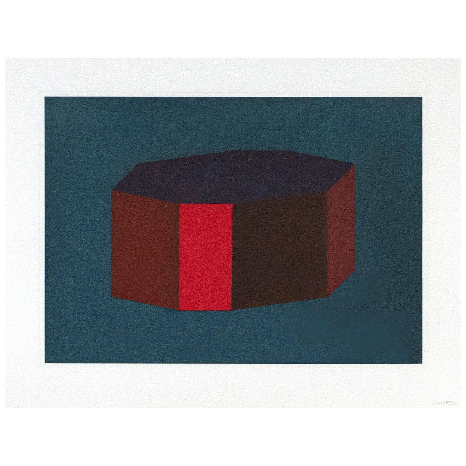Forms Derived from a Cubic Rectangle, Plate #12 - Minimalist Print by Sol LeWitt