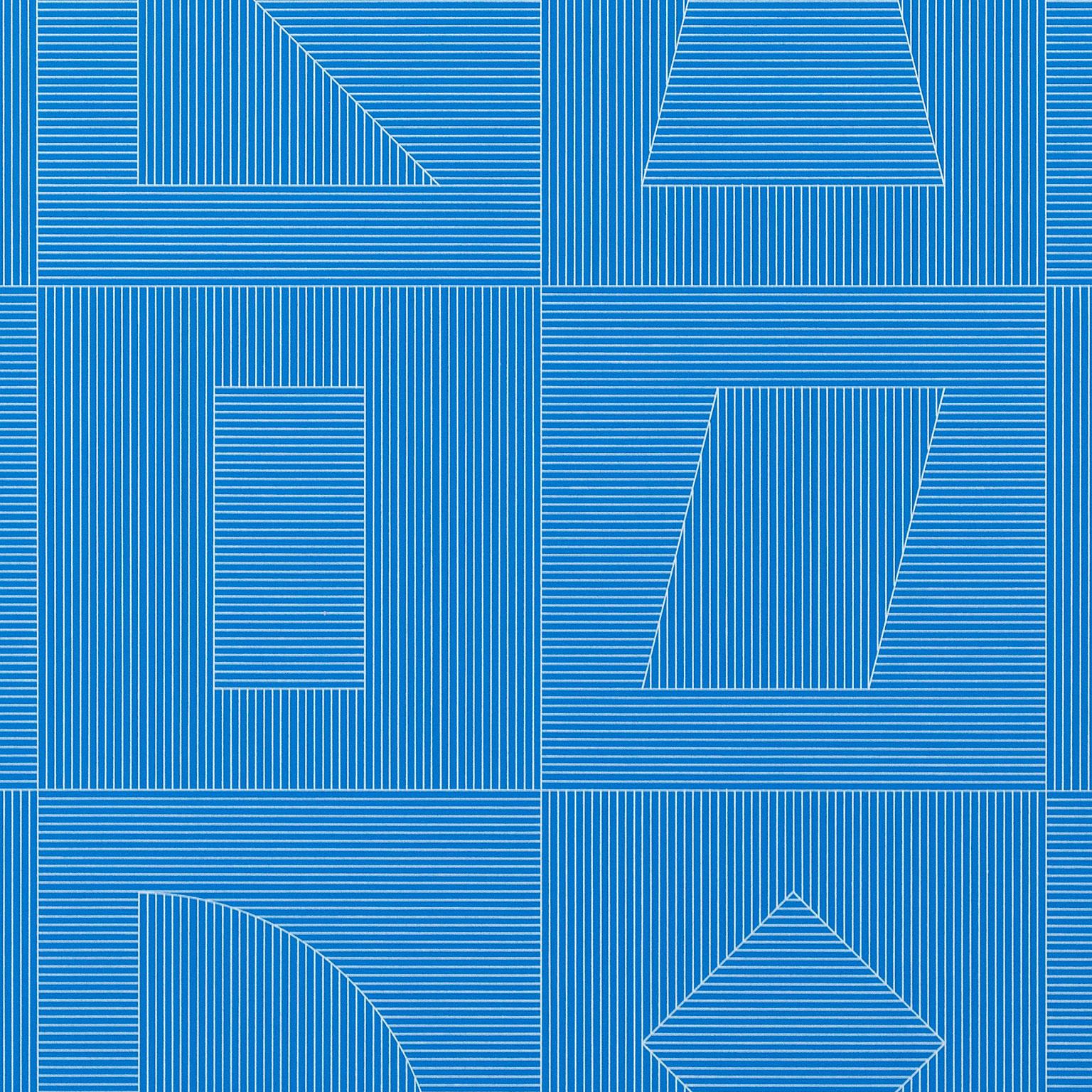 Quatre côtés de la tour - Bleu - Géométrique abstrait Print par Sol LeWitt