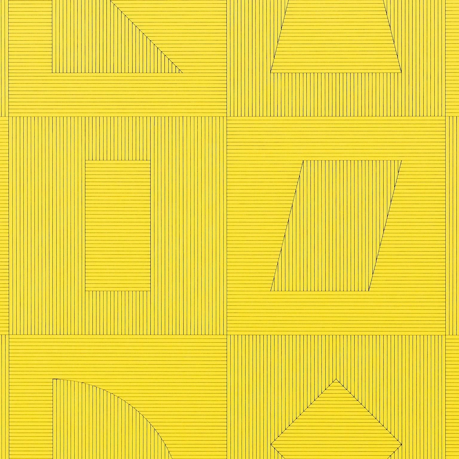 Four Sides of the Tower - Yellow - Abstract Geometric Print by Sol LeWitt
