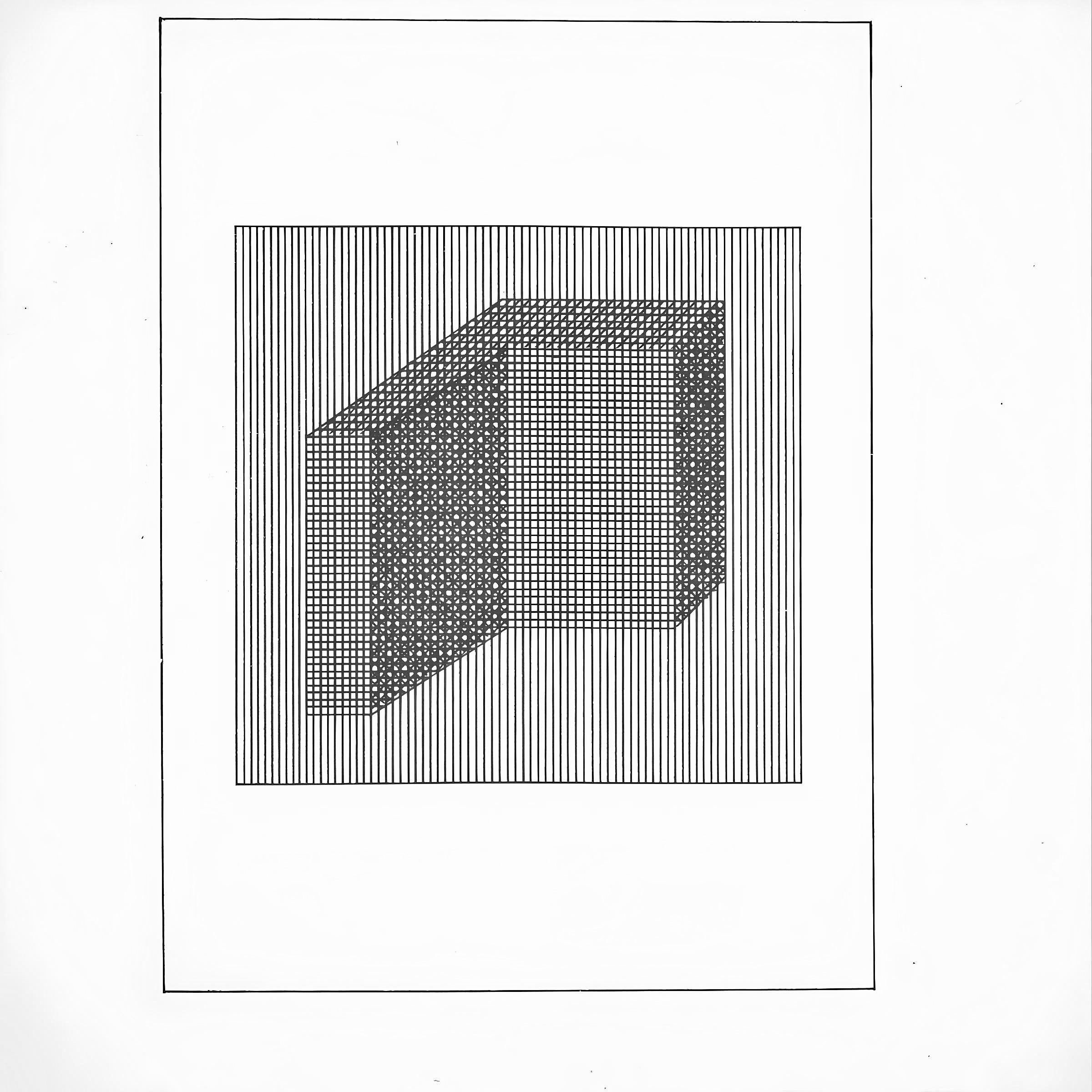LeWitt, Composition, Ficciones (after) - Black Abstract Print by Sol LeWitt