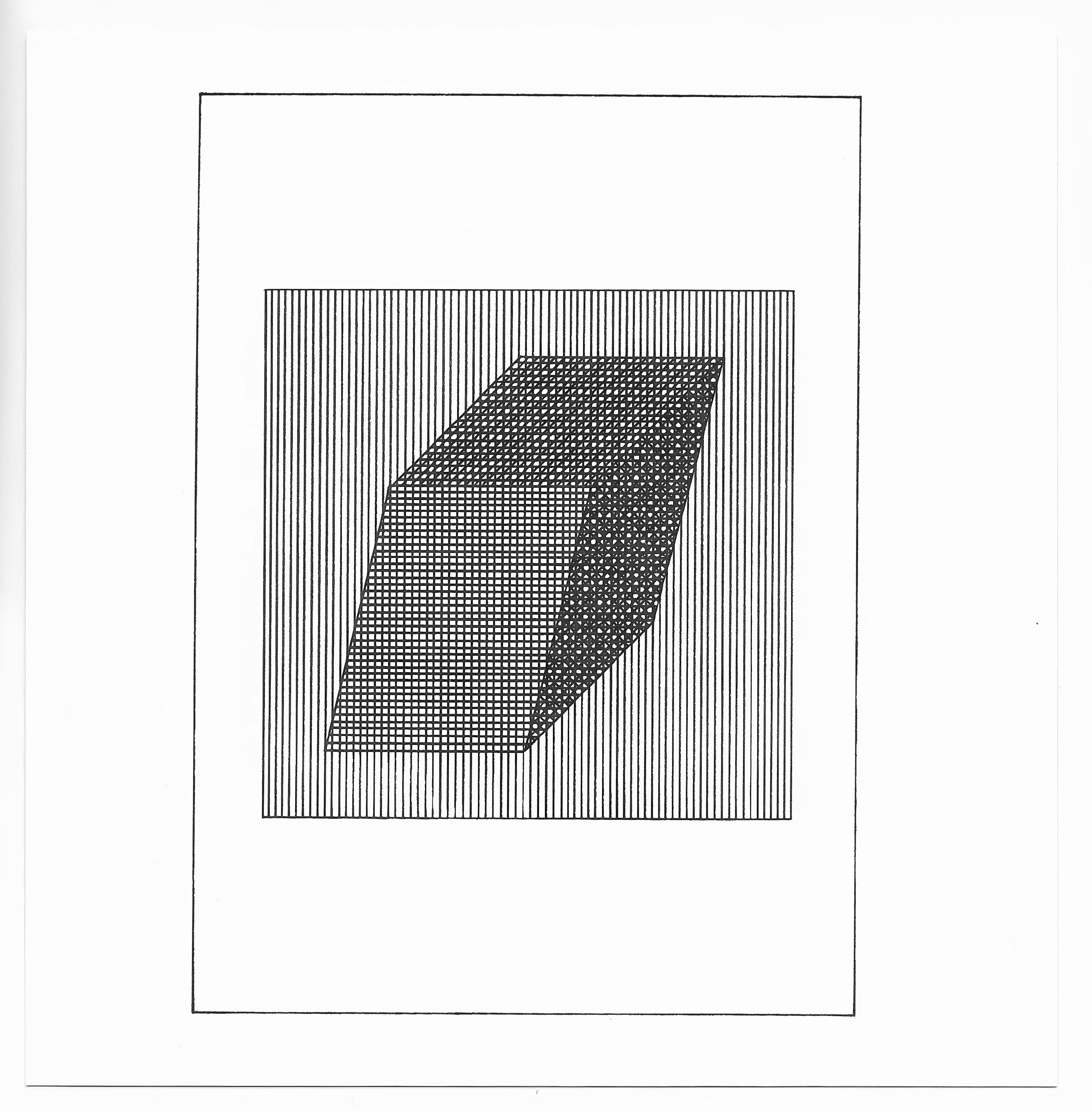 LeWitt, Composition, Ficciones (après) - Noir Abstract Print par Sol LeWitt