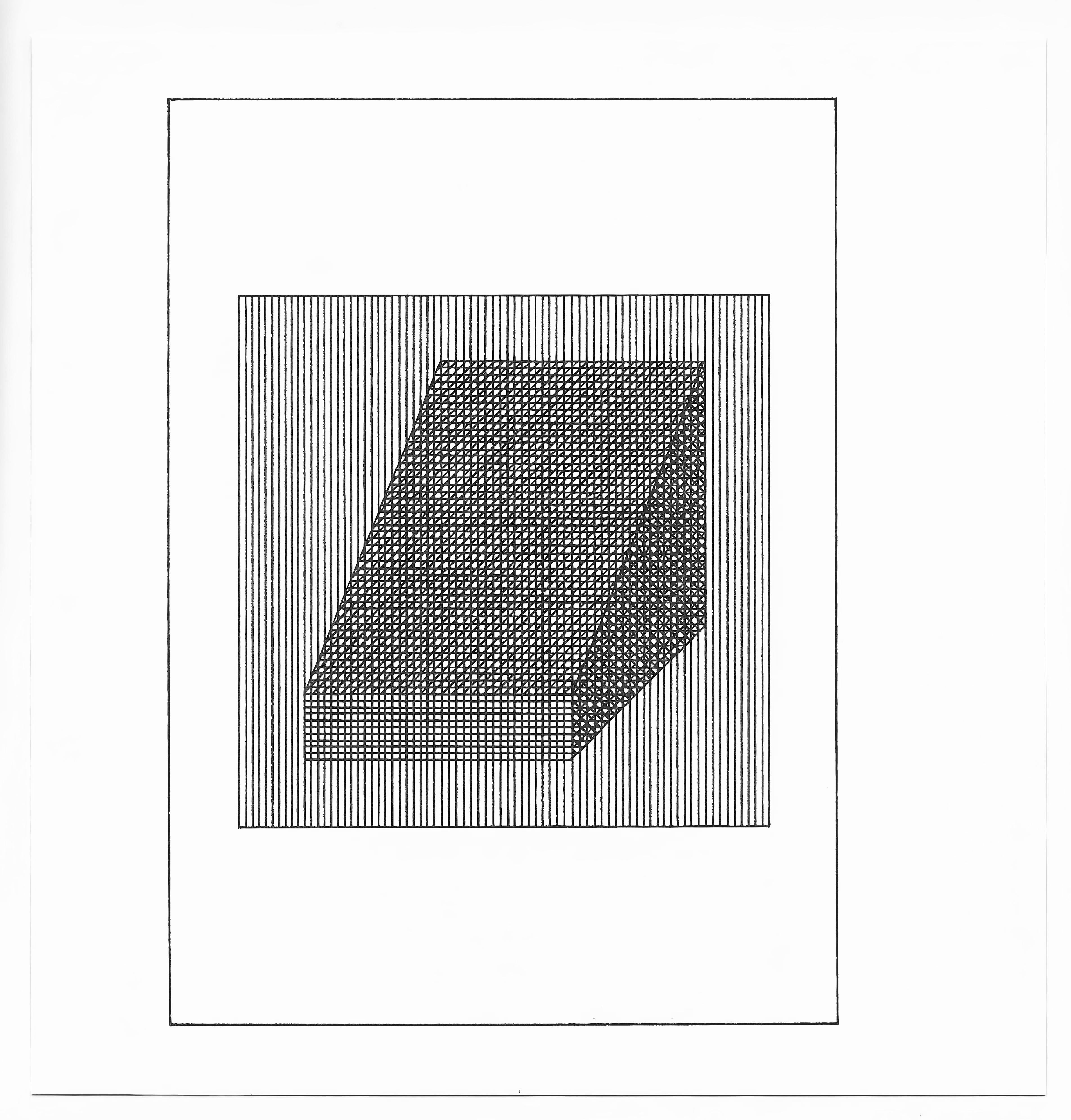 LeWitt, Composition, Ficciones (after) - Black Abstract Print by Sol LeWitt